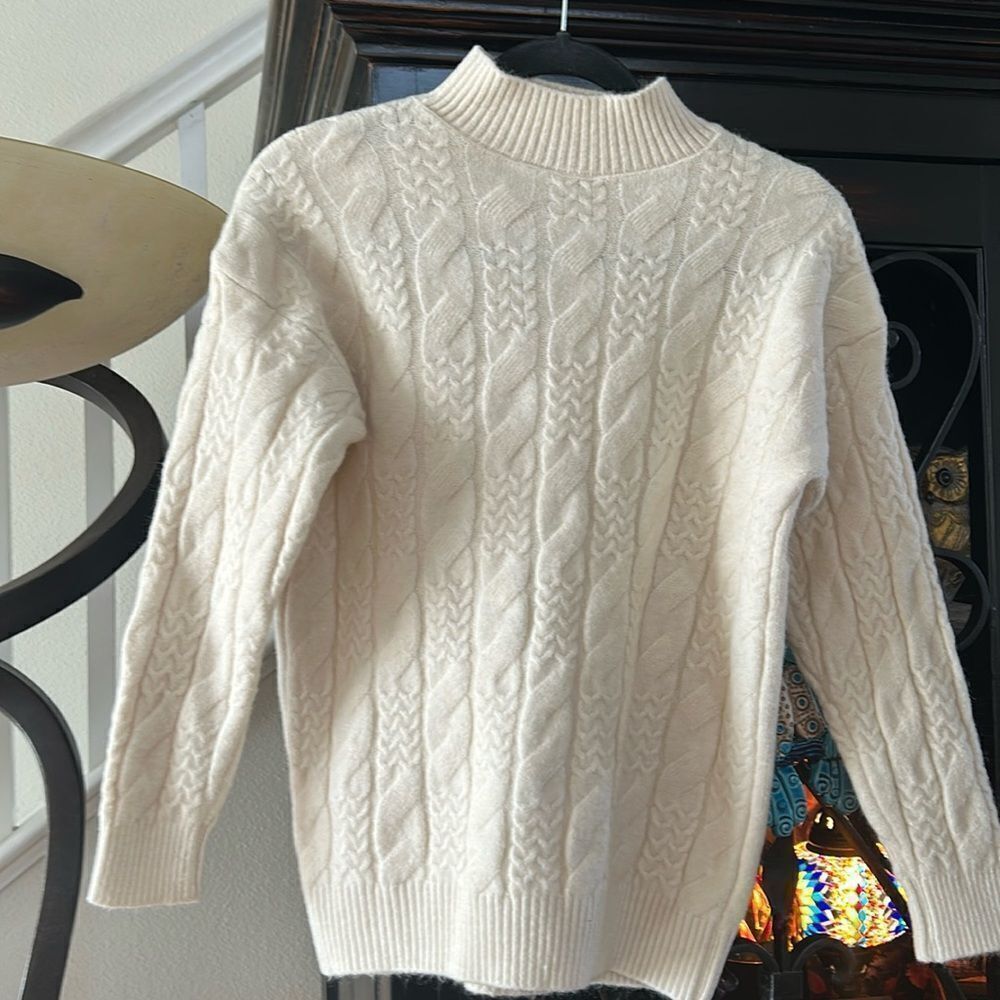 Cream turtle neck sweater